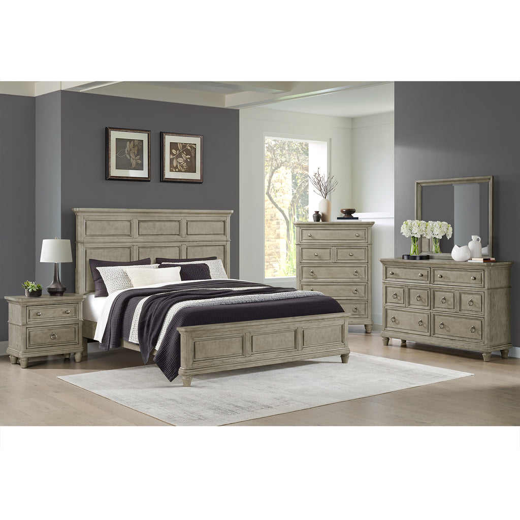 Whit-Ash 6-Drawer Dresser In Light Grey