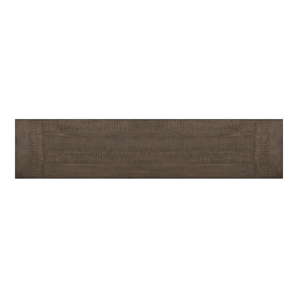 Yellowstone Dining Bench With Metal Bar Cross In Medium Brown