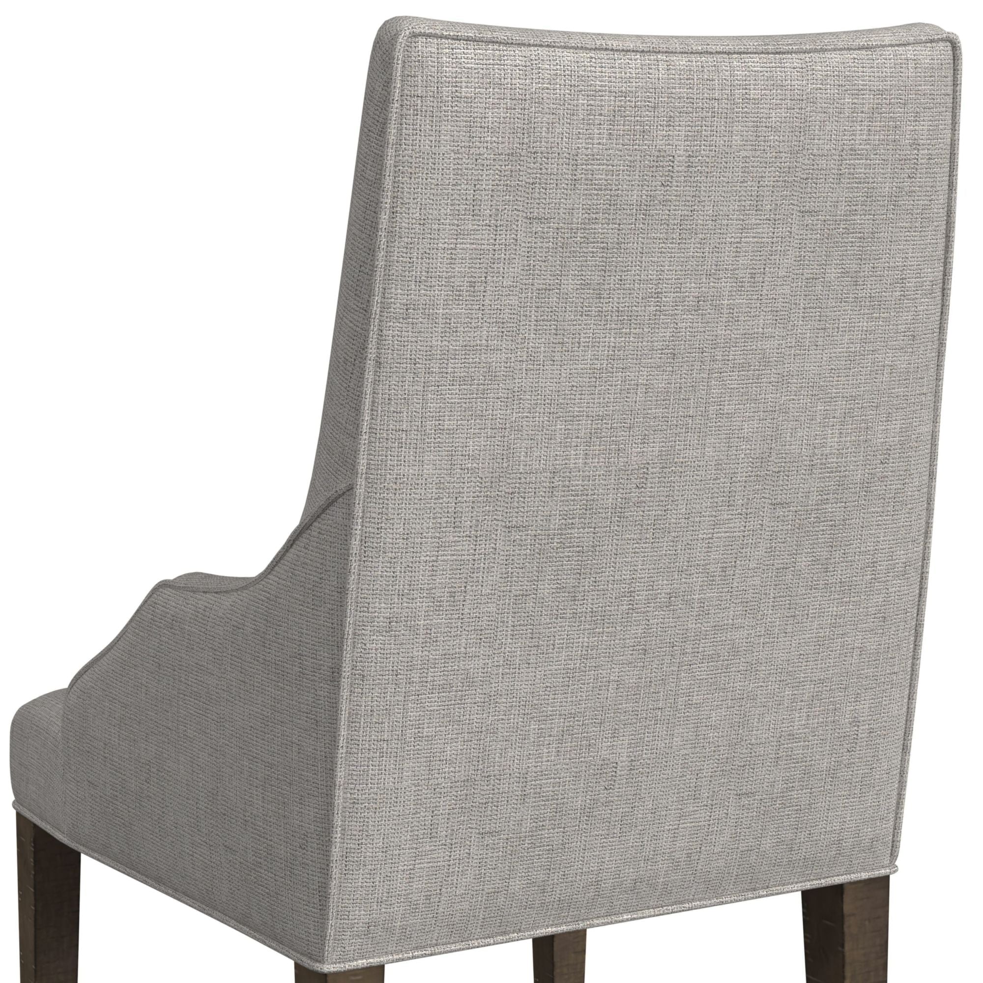 Yellowstone Dining Host Chair With Grey Fabric In Medium Brown (2 Per Carton)