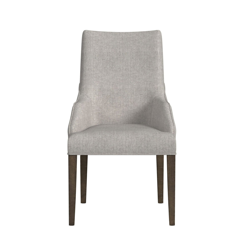 Yellowstone Dining Host Chair With Grey Fabric In Medium Brown (2 Per Carton)