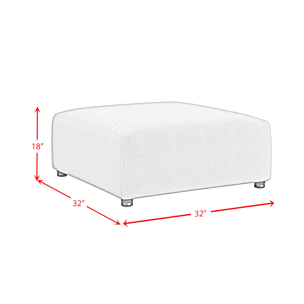 Zandara Modular Ottoman - Olefin Beige