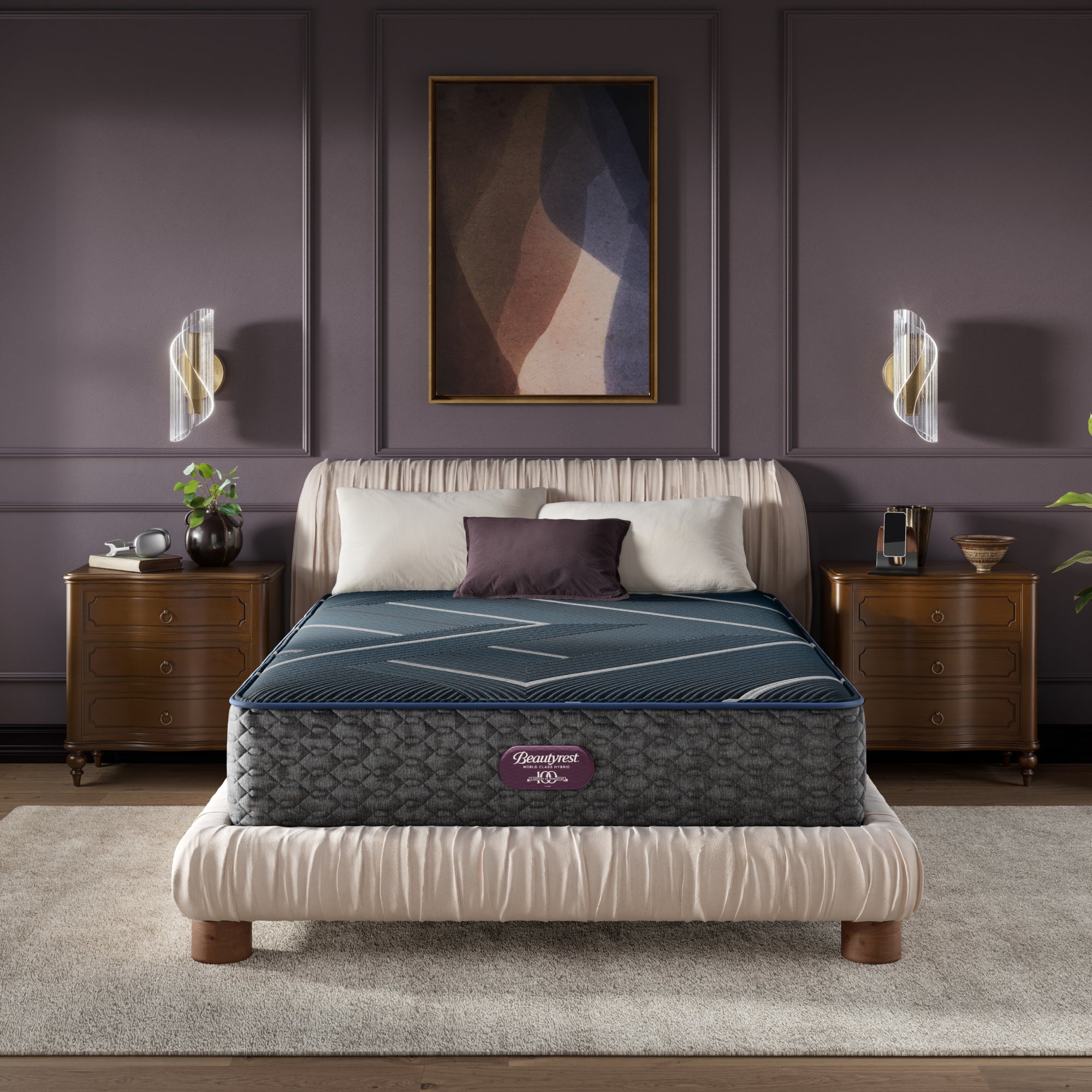 Beautyrest World Class Level Four Hybrid Plush Mattress - California King